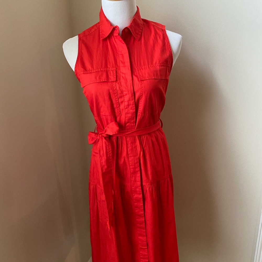 J. Crew Tiered Fatigue Shirtdress